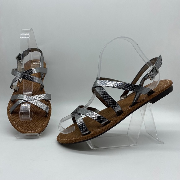 Circus by Sam Edelman "Ceece" Silver Metallic Sandals 7M - Picture 1 of 6